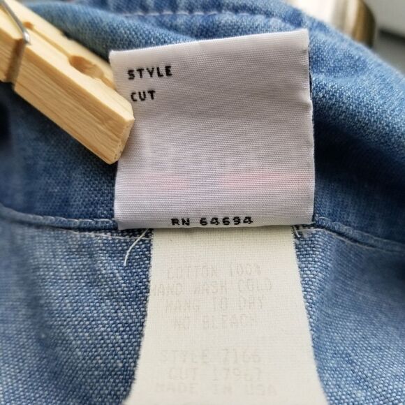 Vintage 90s y2k Denim Bling Floral Paisley Jean Jacket Blazer Size Woman's Large - Picture 11 of 11